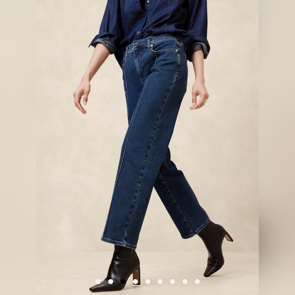 NWT Banana Republic Mid-rise straight pintuck jeans size 27/4 - Picture 2 of 11